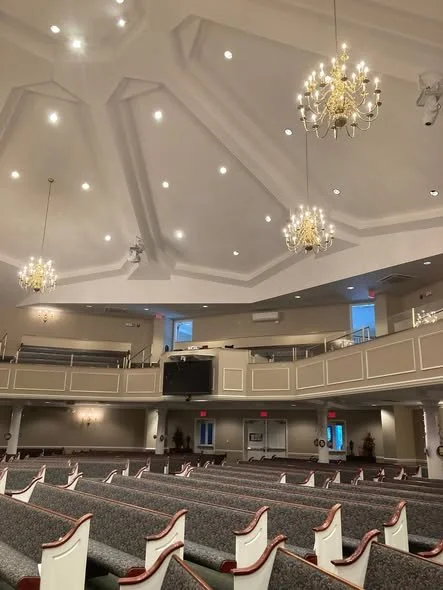 Church sanctuary piano