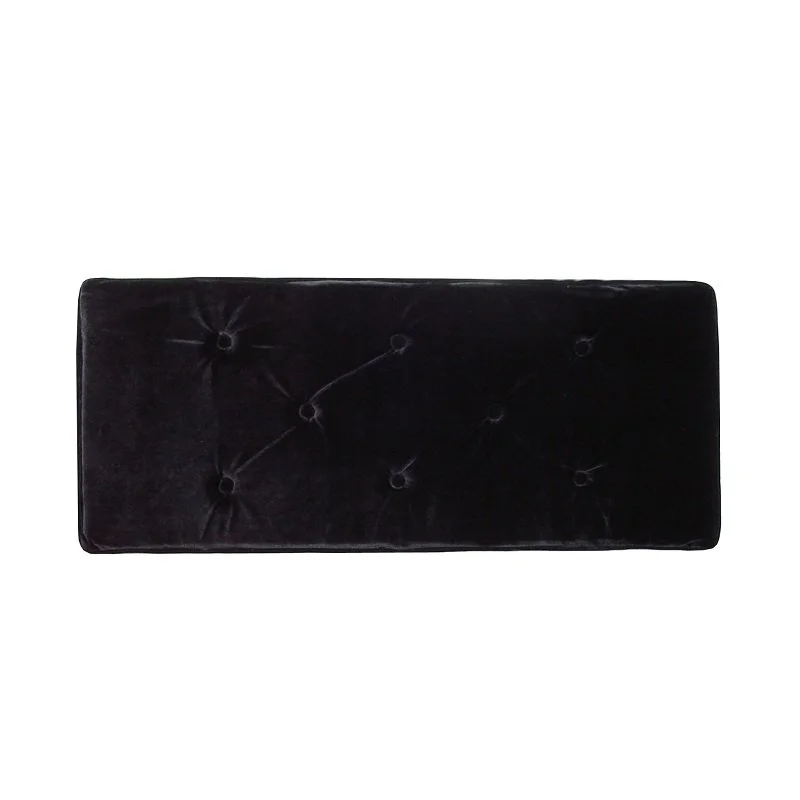 Velour 34″ Piano Bench Cushion — Black