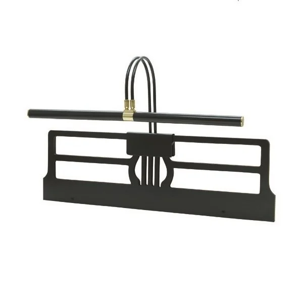 Grand Piano Lamp Black with Polished Brass